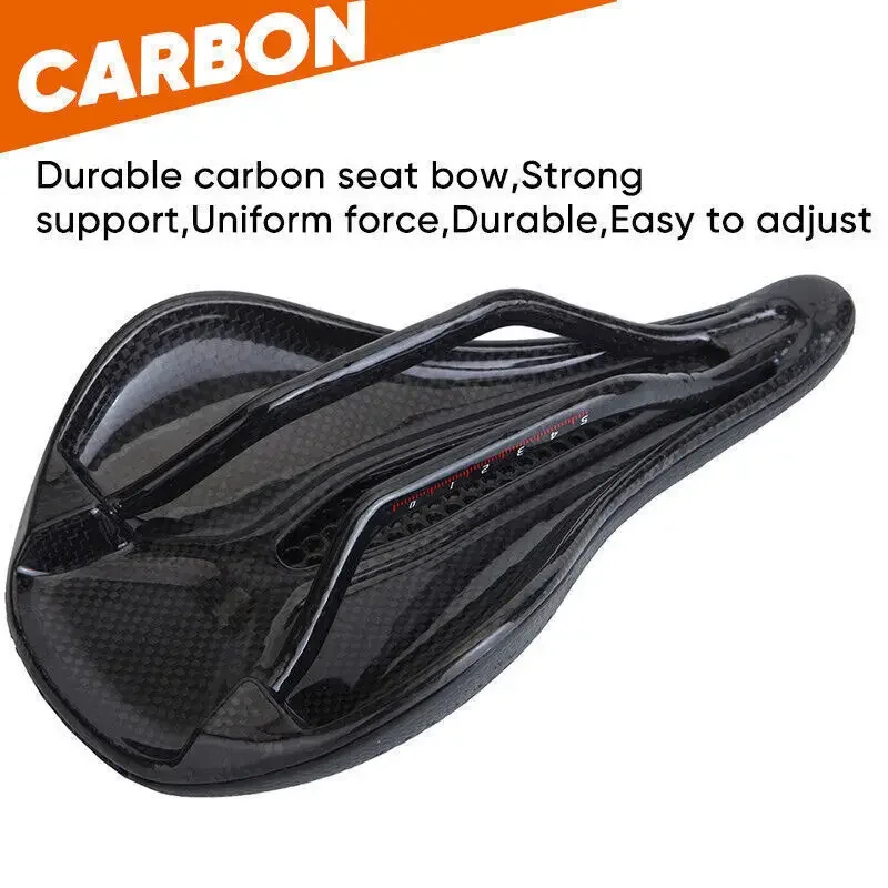 3D Printed Road Bike Saddle CARBON/Nylon Ultralight MTB Short Nose Seat Hollow P