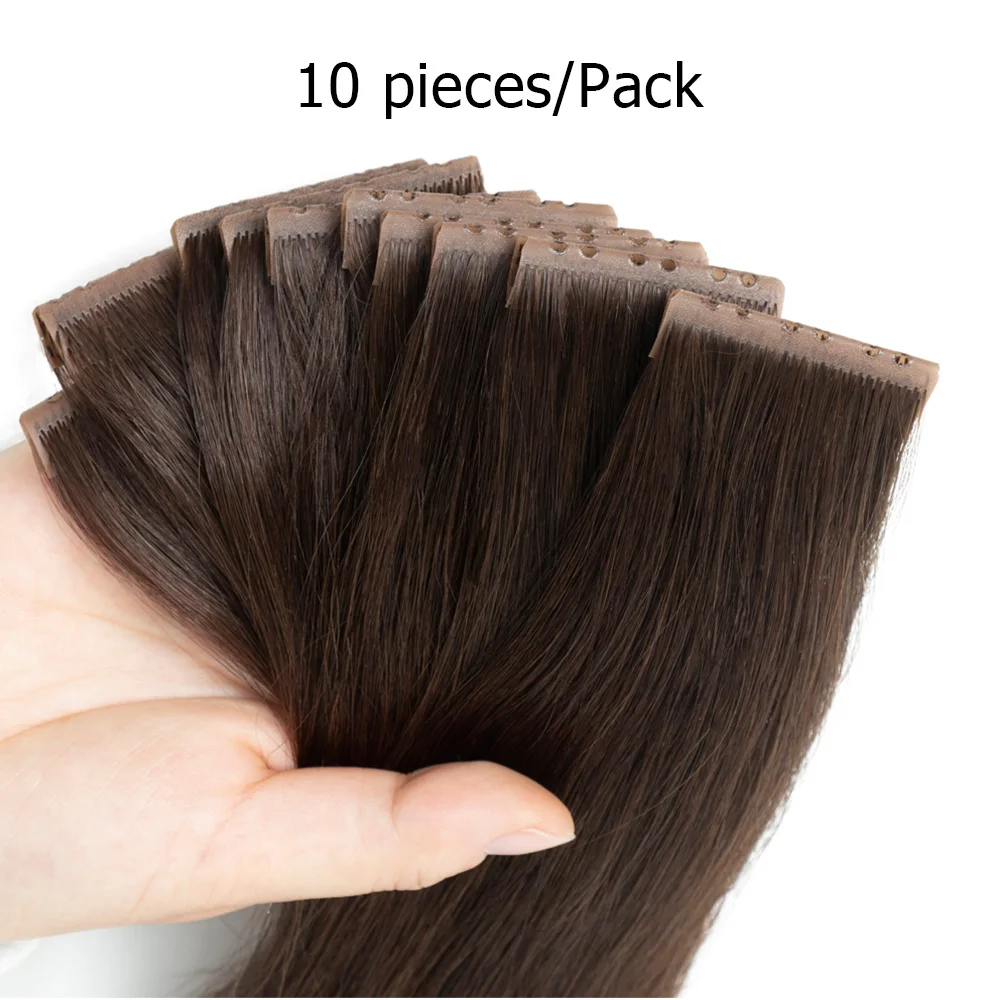 Invisible Hole Weft Hair Extensions Human Hair Straight Twin Tabs Inject PU Hole Weft Microlinks XO Blonde 10pcs/Pack