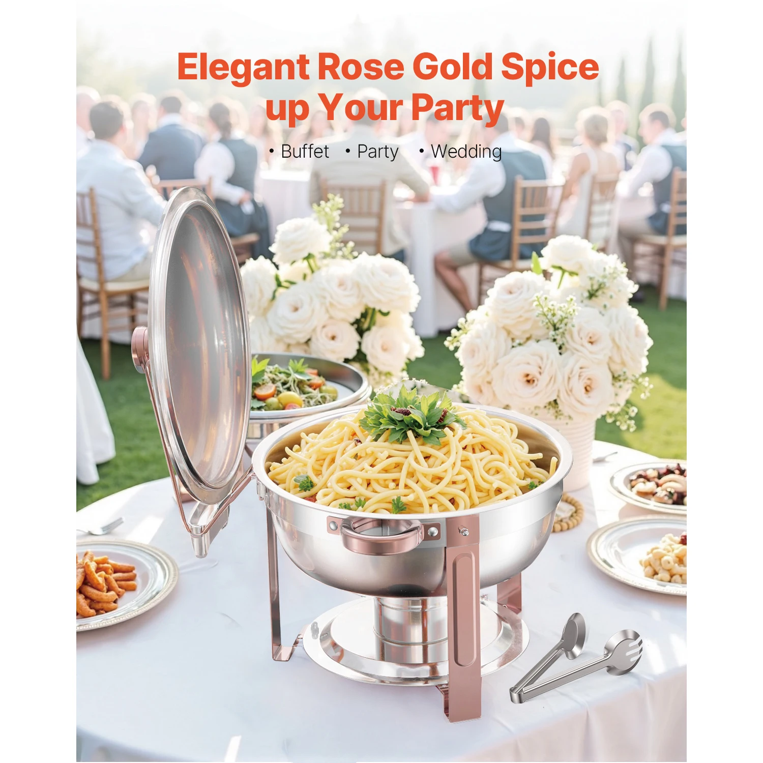 Stainless Steel Chafing Dish Buffet Set for Catering and Parties