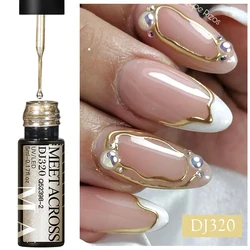 5ml Metallic Painting Liner Gel Polish Super Bright Gold Silver Mirror Gel Nail Polish Semi Permanent Lines French Nail Manicure