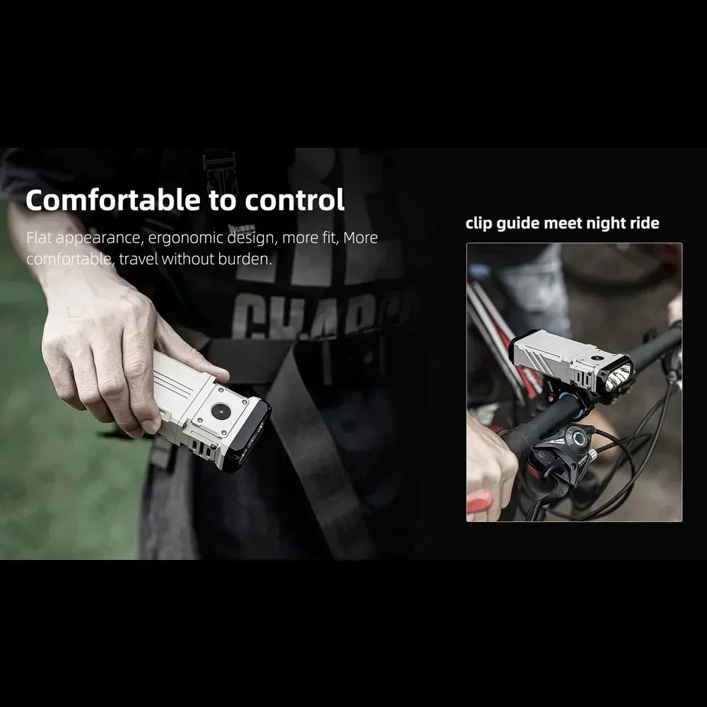 WUBEN X1 12000 루멘 EDC 손전등, 충전식 자전거 조명, 내장 배터리, 작고 강력한 토치 라이트