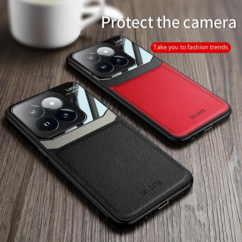 Per Xiaomi 14 Custodia In Pelle Magnetica Xiaomi 14 Pro Cover Posteriore Funda Protezione Per Fotocamera Xiaomi 13/Xiaomi 13 Ultra/Xiaomi 13 Pro