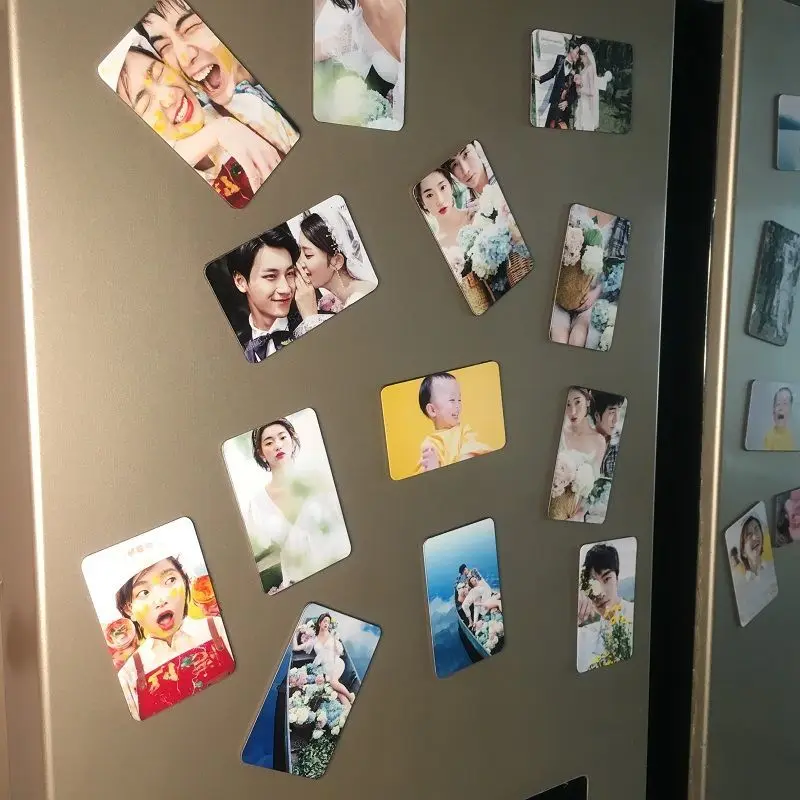 Magnetic Fridge Stickers DIY couple children baby photos star anime character stereo