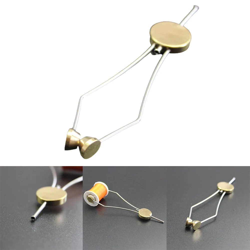 Fishing Tools Disc Bobbin Holder Fly Tying Fly Tying Disc 20g Stainless Steel+Brass Waterproof For