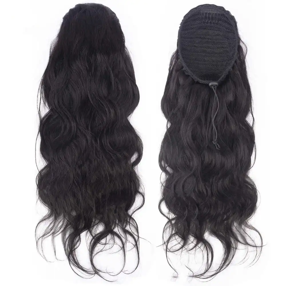 Body Wave Drawstring Ponytail Human Hair Extensions Brazilian Remy Hair Clip Ins For Women Ponytail Natural Color