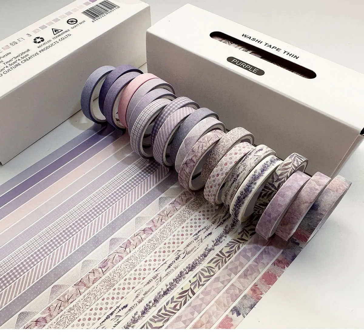 Mr. Paper, 20 Rolls Combo Pack Handmade Fine Tape, Vintage Creative Decoration DIY Handmade Material Washi Tape 6