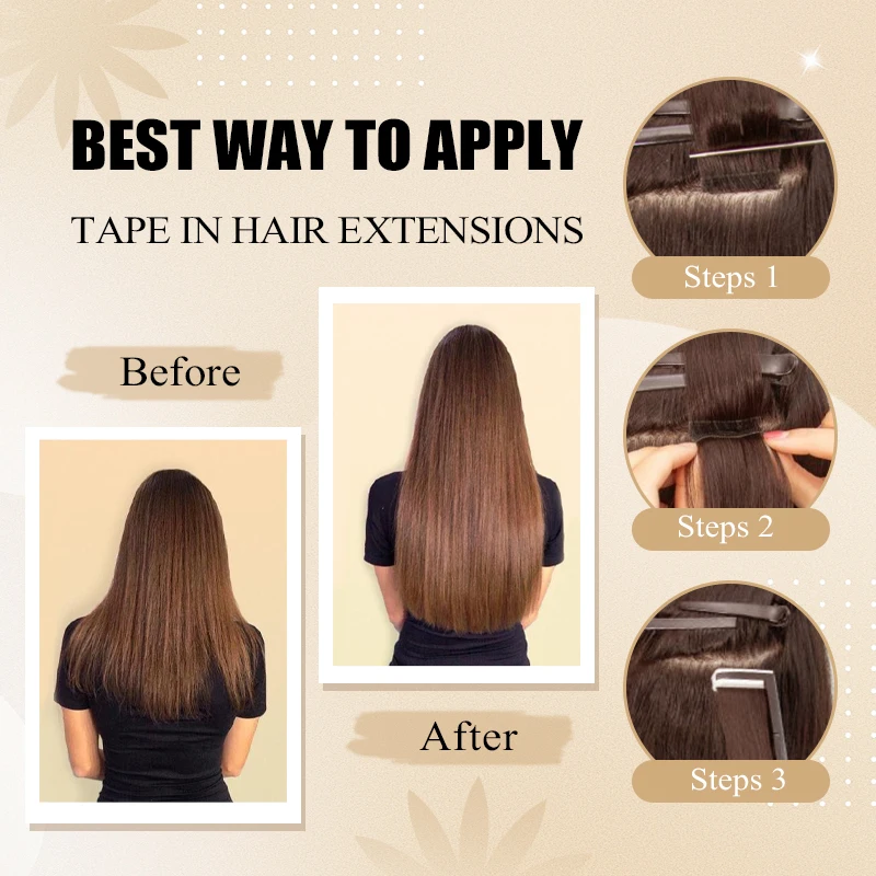 Neitsi Invisible Tape In Human Hair Extensions PU Skin Weft Black Brown Color Seamless Injection Natural Tape Hair 10pcs/pack human hair extensions,hair extensions