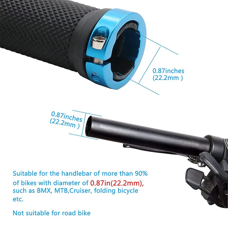 Bicycle Grips Lock on Rubber Soft Mountain Bike Dustproof Waterproof Handle Non-slip MTB Cuffs Cycling Accessories