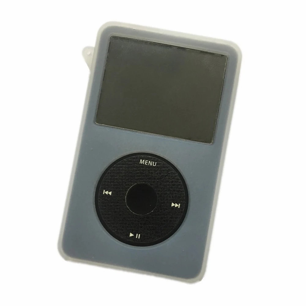 iPod 5세대 60GB 80GB iPod Classic 6세대용 부드러운 실리콘 보호 스킨 케이스 커버 두꺼운 160GB + 소프트 필름(13.5mm 두께만 적합)