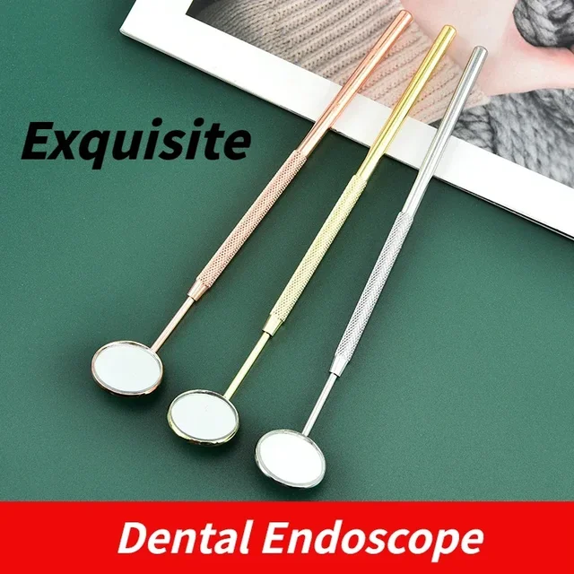 Stainless Steel Oral Mouth Mirror Dental Oral Equipment Daily Care Oral Cavity Mirror Household Dentist Cavity Mirror Endoscope