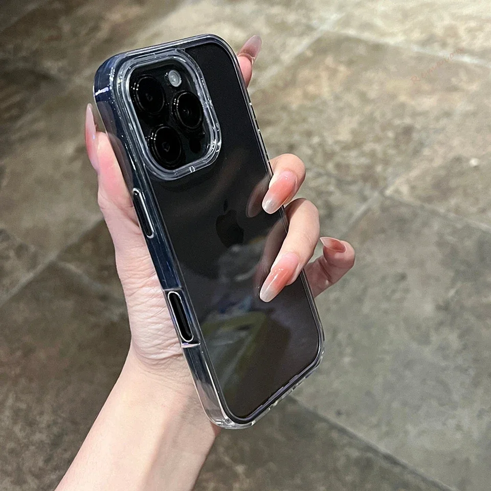 Magnetic Transparent Shockproof Wrist Strap Phone Case with Magsafe Charging Compatibility