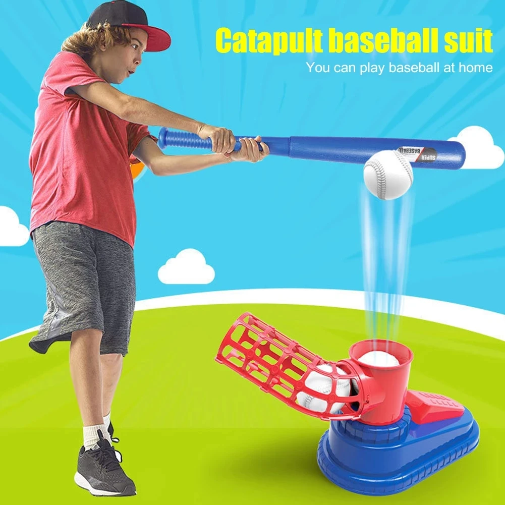 Outdoor Sport Game Toys For Kids Baseball Pitching Machine Training Learning Active Parent Child Interactive Toys For Children - Toy Sports