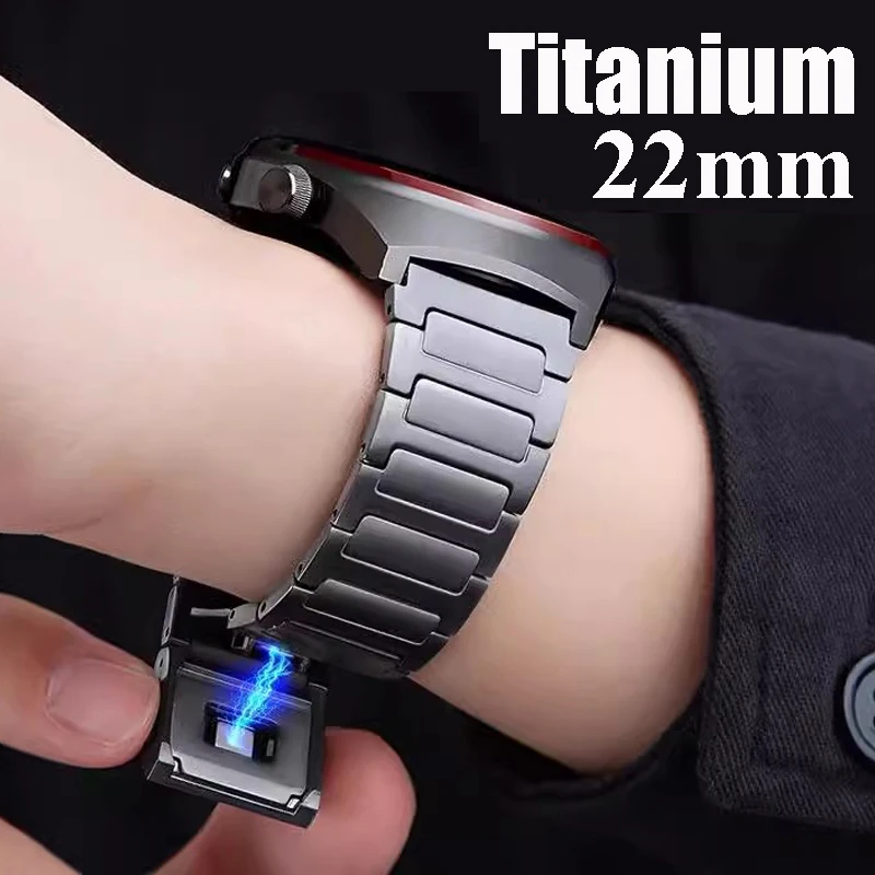22mmチタン製ストラップ Huawei Watch GT6/GT6Pro/GT5/GT5Pro/GT4/GT3