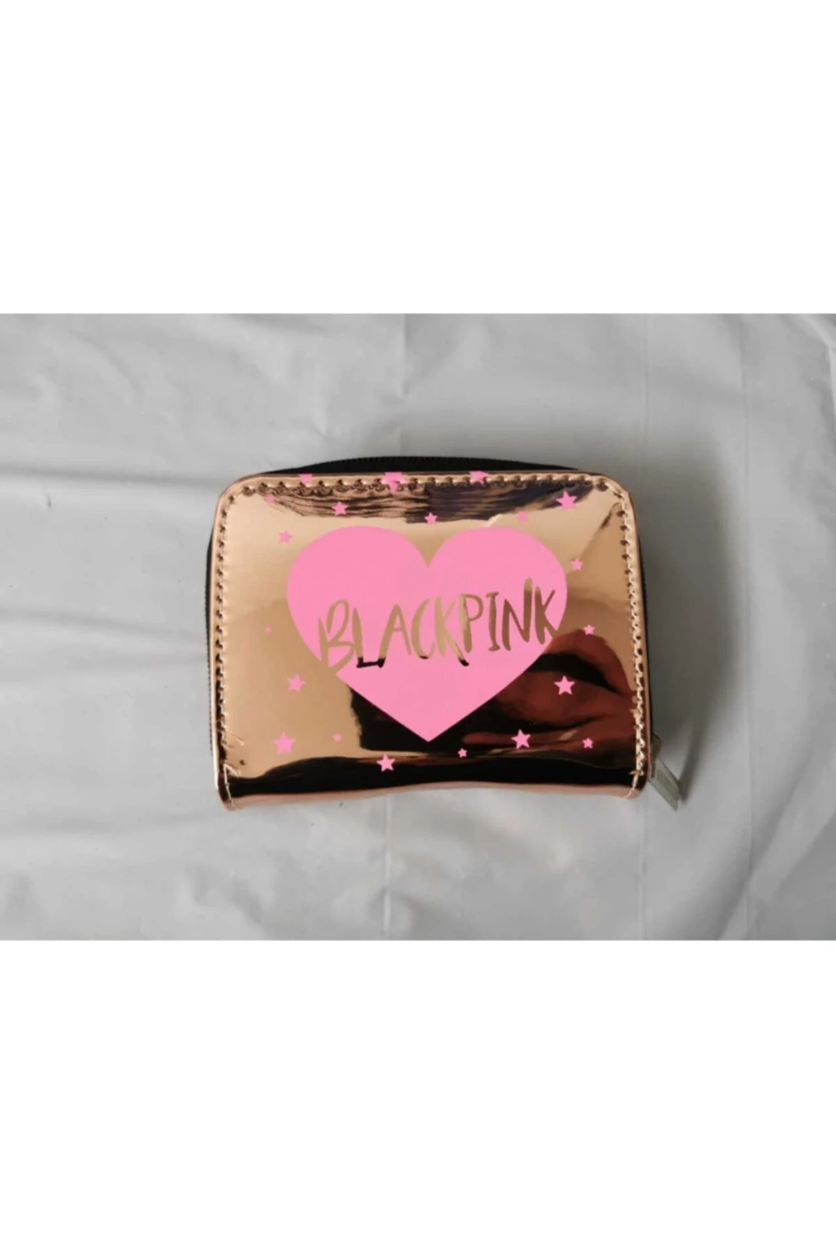 con holograma para de cuero con estampado de corazón negro y rosa, tarjetero multiusos, | - AliExpress