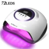 UV LED Lamp For Nail Manicure 72LEDS Professional Gel Polish Drying Lamps With Timer Auto Sensor Manicure Salon Tool 1