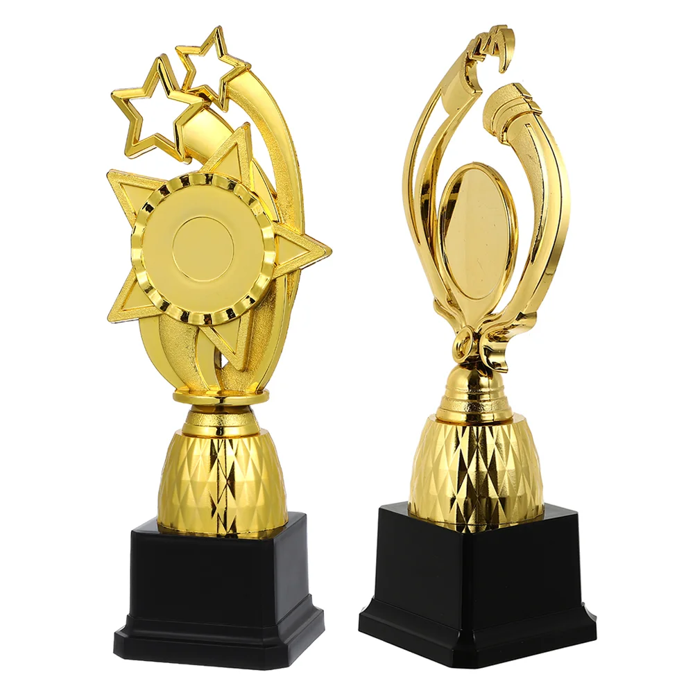 2 Pcs The Gift Plastic Trophy Winner Competition Award for School Model Kindergarten Party Cup Child