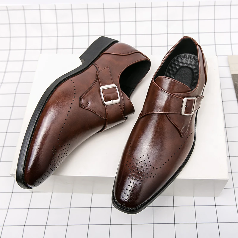 New Arrivals Brown Block Men's Shoes Single Buckle Loafers Shoes Breathable Black Men Dress Shoes Size 38-48 - AliExpress 322 New Arrivals Brown Block Men's Shoes Single Buckle Loafers Shoes Breathable Black Men Dress Shoes Size 38-48 - AliExpress 322