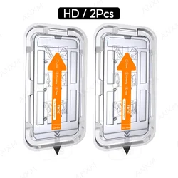 Premium Privacy Tempered Glass Screen Protector with Dust - Free Installation Kit - iPhone 15 (2Pcs HD Glass)