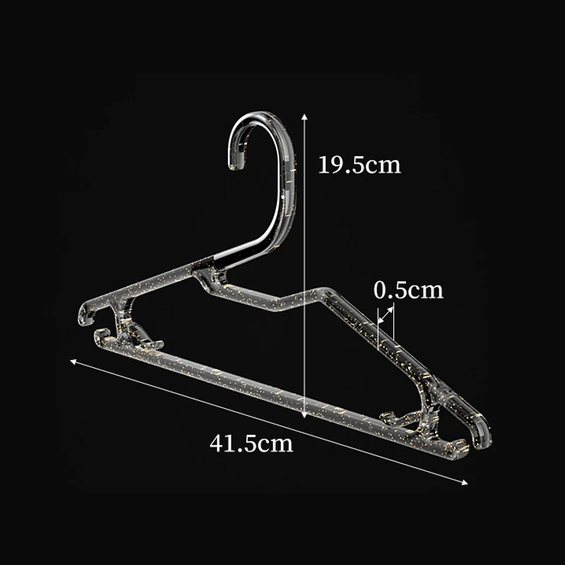 10/20pcs Clear Acrylic Hanger Non-Slip Dressing Saving For Jacket Dresses Crystal Clothes Hanger Closet Organizer Save Space 5