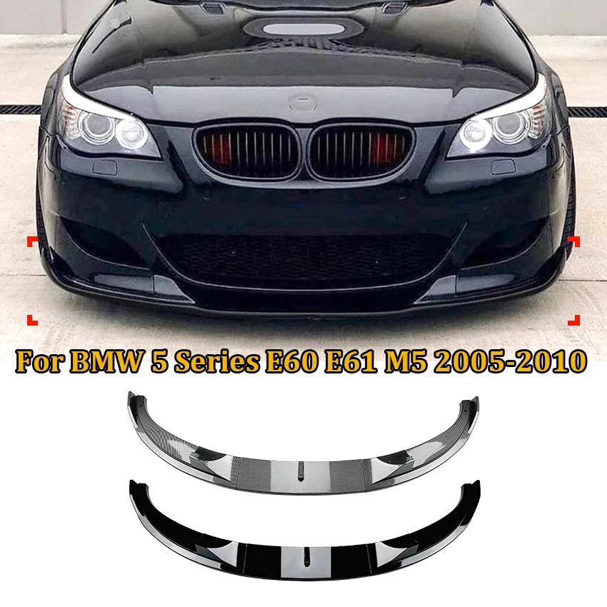 

For BMW 5 Series E60 E61 M5 2005-2010 Car Front Bumper Lip Splitter Diffuser Body Kits Spoiler Bumper Guard Protector Accessorie