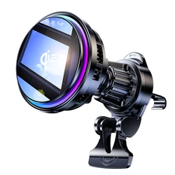 Magnetic Wireless Car Charger with Fast Cooling and 15W Charging (New Qi2)