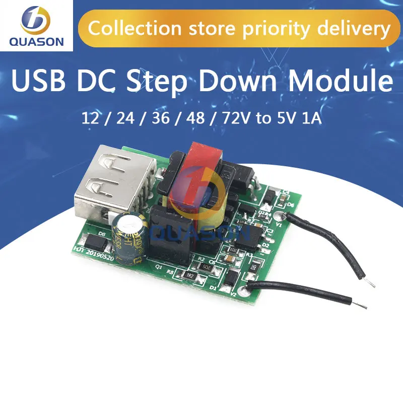 Usb Dc Step Imbottiture Modulo Isolato Di Alimentazione Buck Converter Stabilizzatore 12V 24V 36V 48V 72V A 5V 1A
