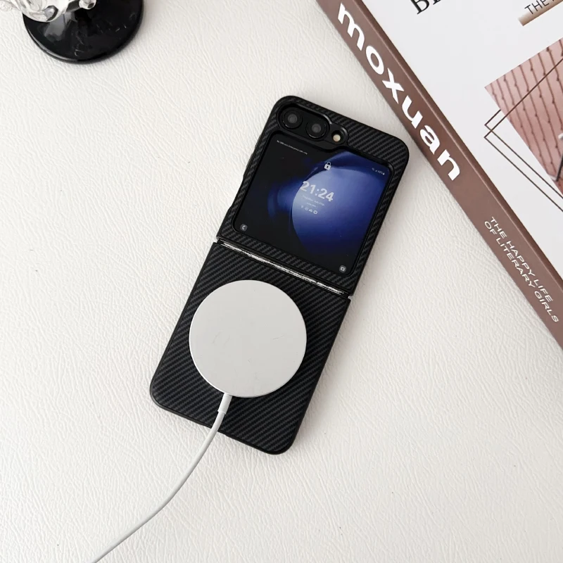 Magsafe Magnetic Phone Case with Hard PC & Carbon Fiber Texture Cover