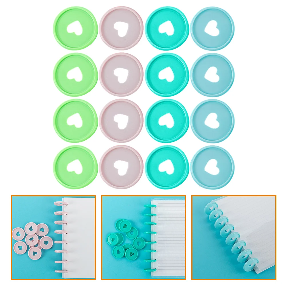 Heart Macaron Color Binder Discs Plastic Rings Binding Combs Book Discs Planner Supplies Office Binding Supplies Small 80 Pcs