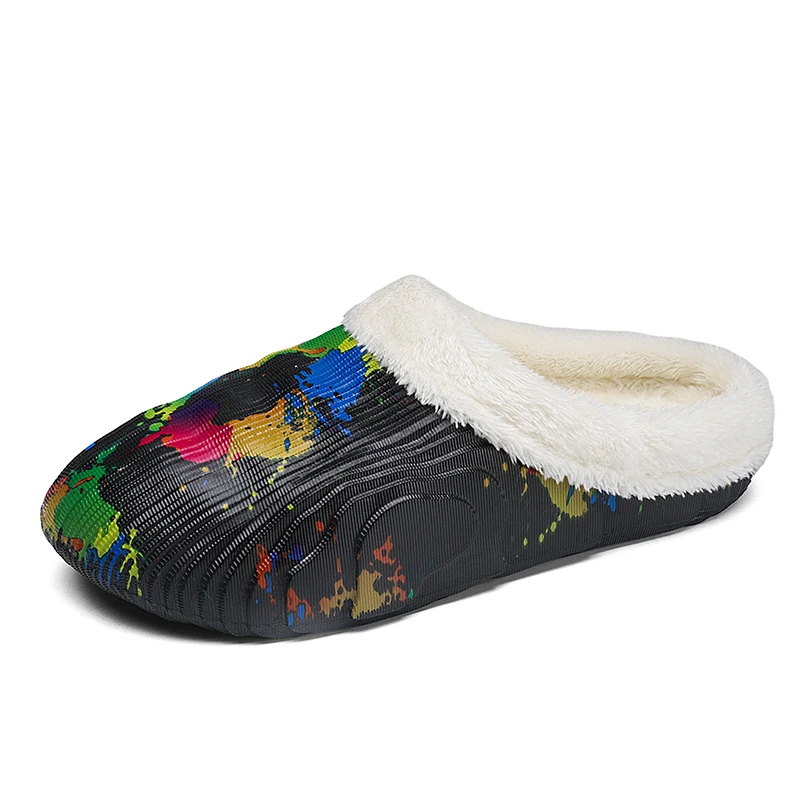 

2024 Winter Unisex Bringing Wavy YZY Fur Slides Slip On Warmth Home Cotton Slipper Lightweight YZY Furry Slippers Big Size 33-46