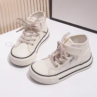 2024 Spring Autumn New Boy Shoes Toddler Girl Sneakers Kids Jelly Color Canvas Shoes Children  Casual Lace Up Classic FlatsShoes 2