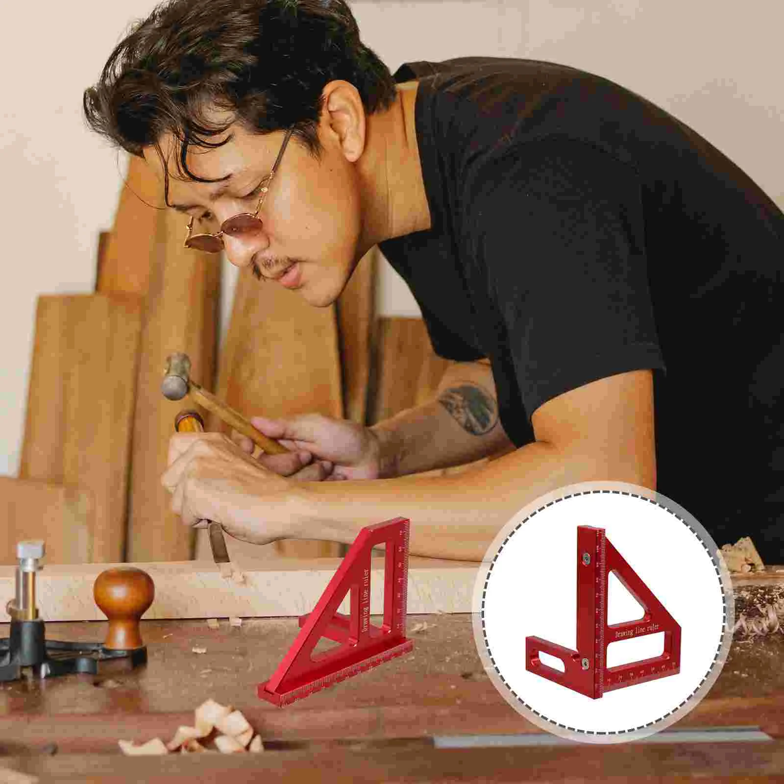 

Triangular Ruler Carpentry Woodpeckers Tools Triangle Woodworking Aluminum Alloy