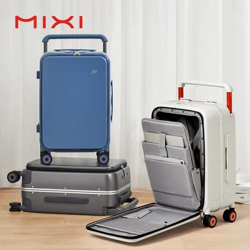 Mixi New Design Wide Handle Suitcase Men Carry-On Luggage Women Travel Trolley Case 20 Inch Cabin PC Aluminum Frame M9275 1