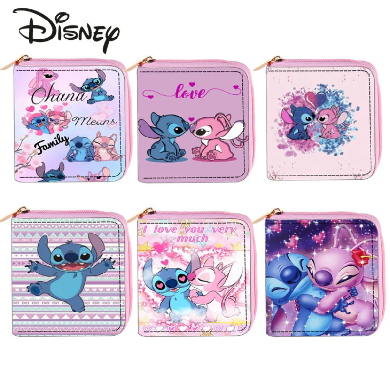 

Женский кошелек Disney stitch ZER, Модный классический мультяшный Детский кошелек Zero, Высококачественная многофункциональная сумка для хранения к...