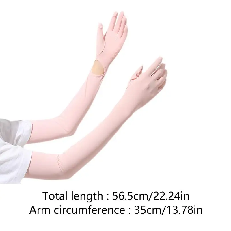 Sun Protection Sleeves UV Sun Protection Arm Sleeves Cooling Driving Gloves Breathable Tattoo Cover Full Finger Skin Protector