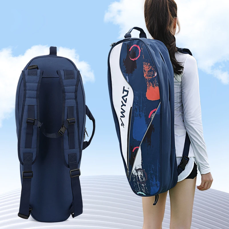 Badminton Backpack for 3 Rackets YWYAT Men Women Sports Tennis Bag Large Capacity Portable Thick Badminton Racket Cover