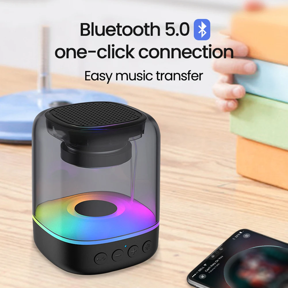 Portatile Led Color Light Caixa De Som Bluetooth 5.0 Bass Speaker Home Outdoor Subwoofer Sound Bar Vivavoce Altoparlante Wireless