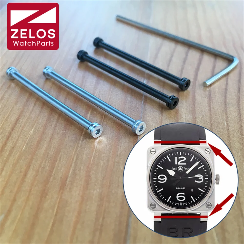 Asta Per Tubo A Vite In Acciaio Per Bell & Ross Aviation Instruments Br 03 Orologio Automatico