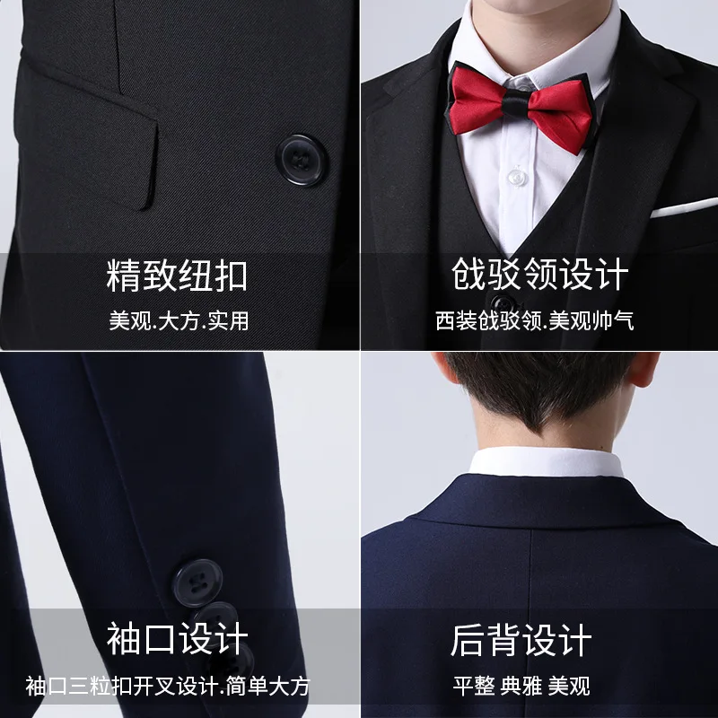 Boys Suits Teenager Kids Formal Tuxedo For Wedding Party Photograph