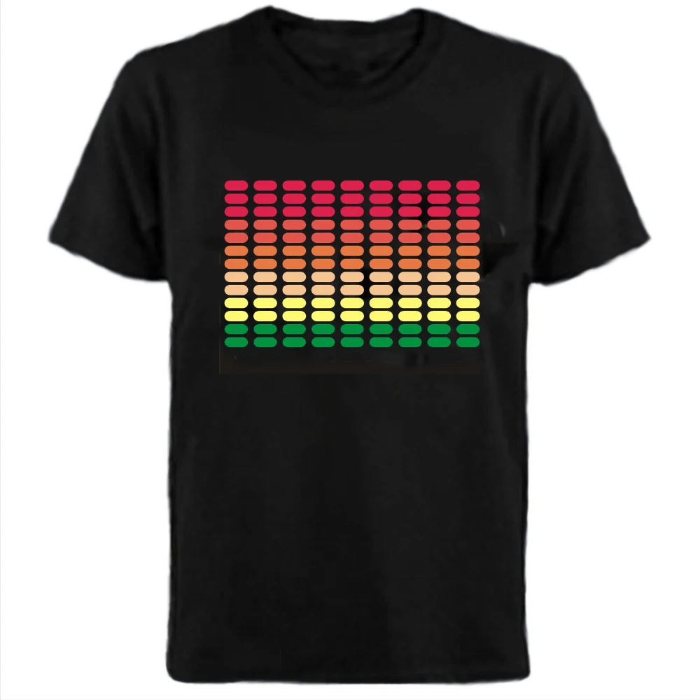 

Party Light Up Led El Sound Activated Flashing Animated T-shirt
