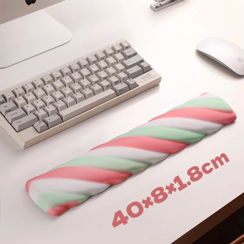 Wrist Rest Keyboard Cute Mouse Pad Set with Wrist Rest Ergonomic Wrist Pad Memory Foam Non-Slip Base Cute Gradient Wrist Rest