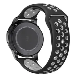 Sporty Silicone Strap - Soft and Durable Band for Xiaomi Watch 5 (Black - gray)