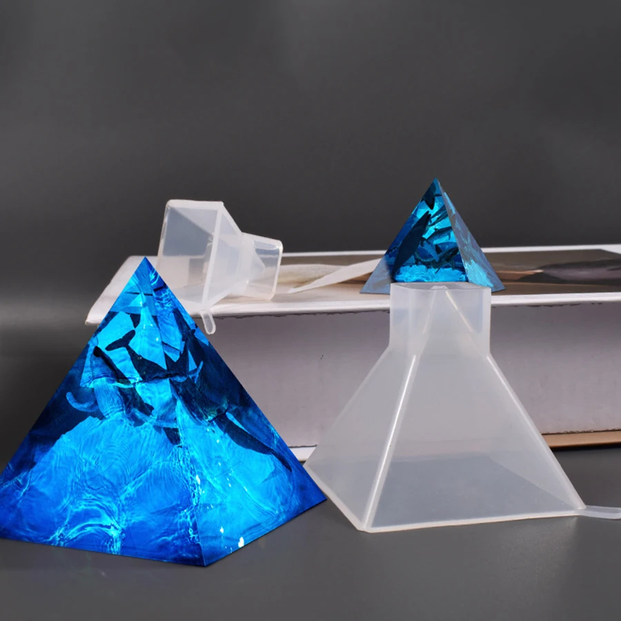 1Pcs Pyramid Silicone Molds Crystal Chakra Resin Stone Casting DIY Jewelry Craft Making Epoxy Resin Mold