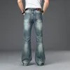 2022 Men's Four Seasons New Flared Jeans High-Waist High-Quality Loose Wide-Leg Casual Pants 2