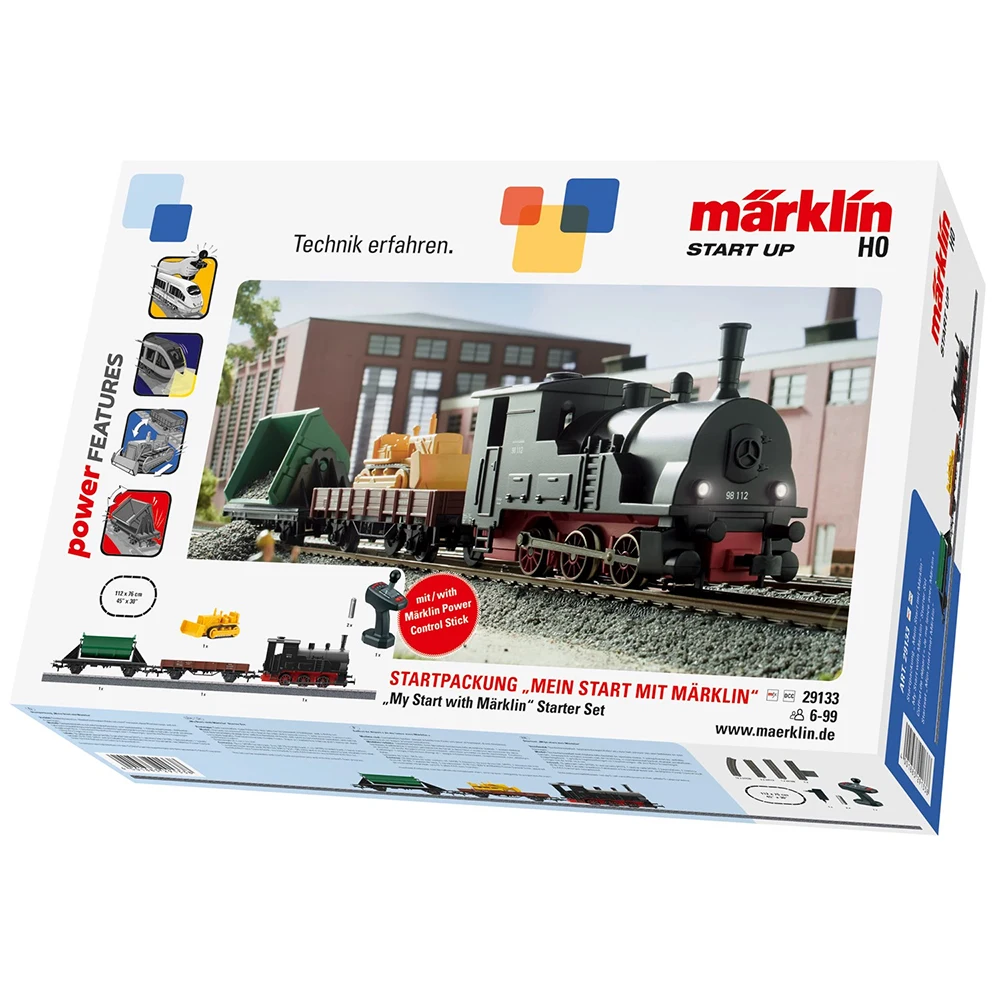 HO 1/87 Marklin Train Model 29133 Steam Starter Kit with Track and