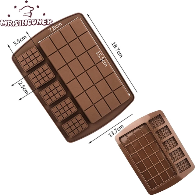 Silicone Chocolate Molds, Rectangle Wax Melt Molds Engery Bar Silicone  Molds for Chocolate Candy Bars, Non-Stick and Bpa Free - AliExpress