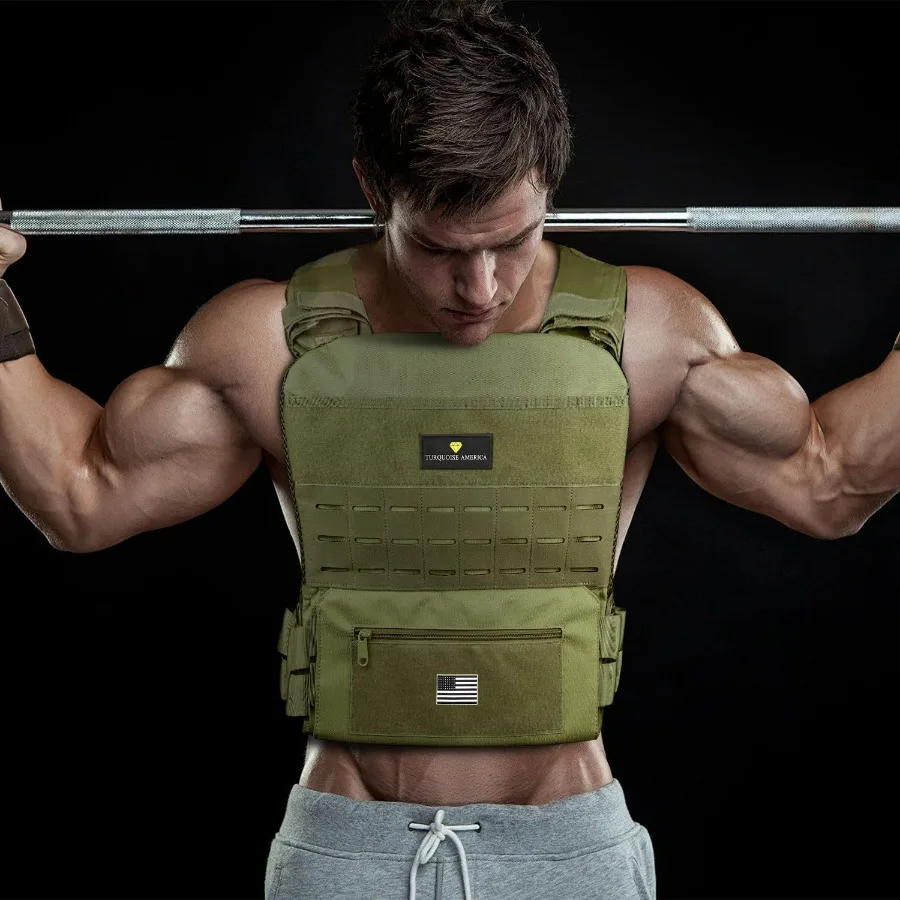 Adjustable Weighted Vest – Tactical Weight Vest for Men & Women, Perfect for Running, Rucking, Murph Workouts, & Strength Traini