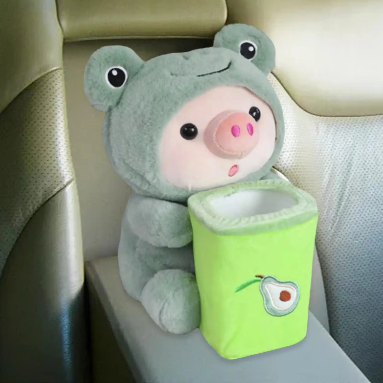 2 In 1 Cartoon Armrest Box Plastic Plush Tissue Box Cute Storage Garbage  Can Car Seat – the best products in the Joom Geek online store