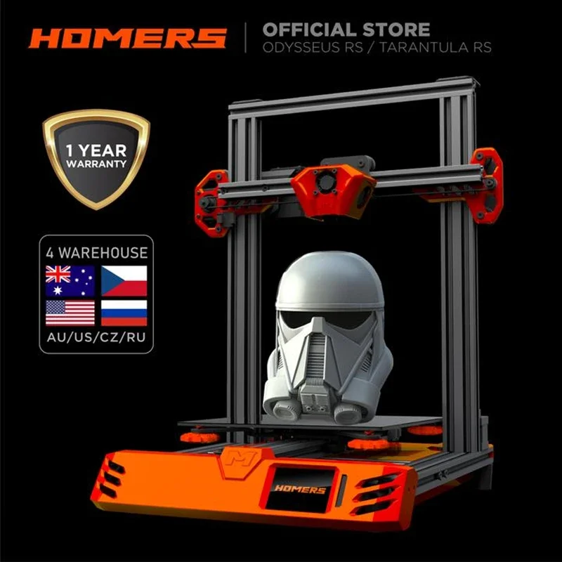

HOMERS ODYSSEUS/TEVO TARANTULA RS 3D принтер DIY наборы AC BED/TMC2208/тачскрин/32-битная материнская плата/WIFI
