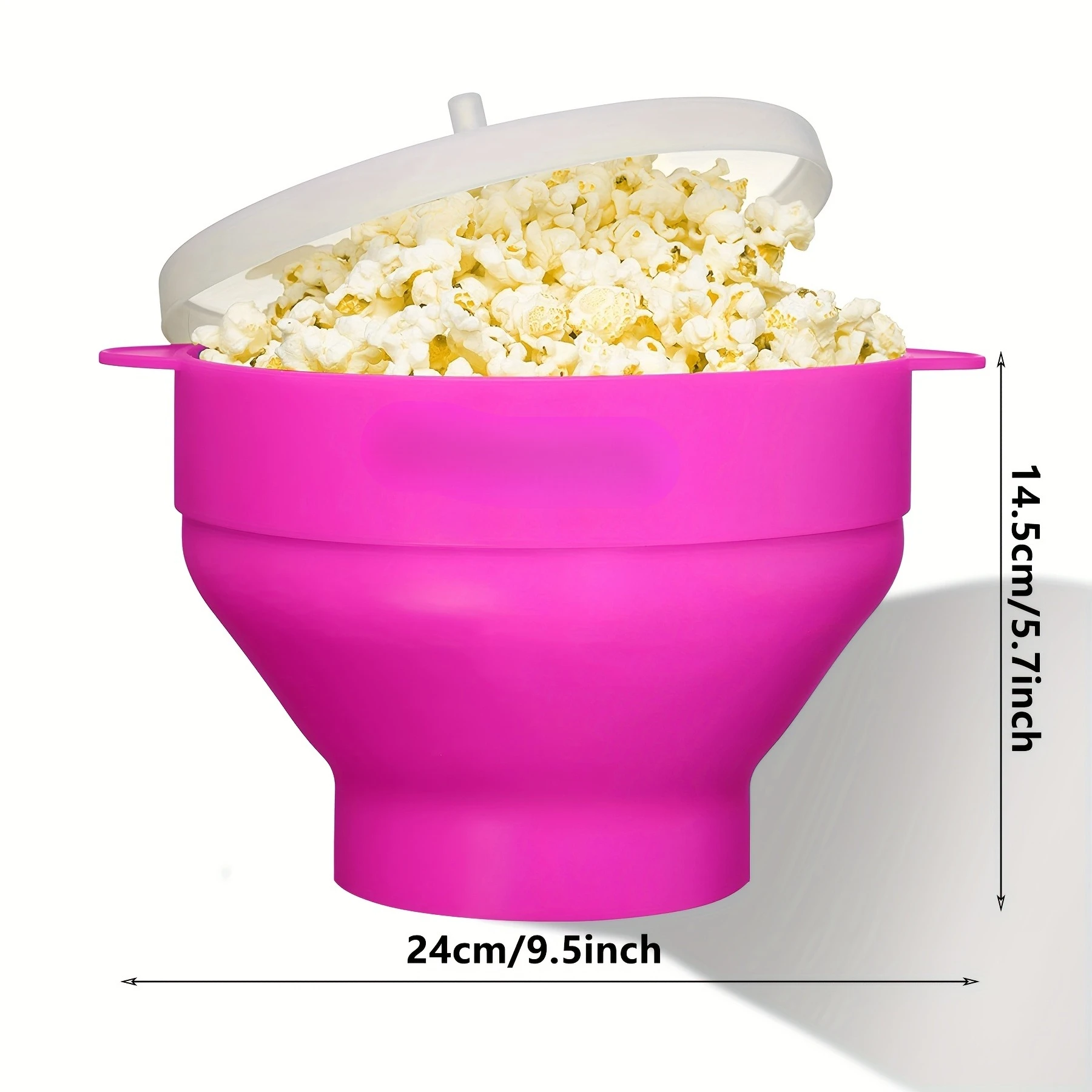 Foldable Silicone Microwave Popcorn Maker - Large Capacity, BPA-Free & Dishwasher Safe