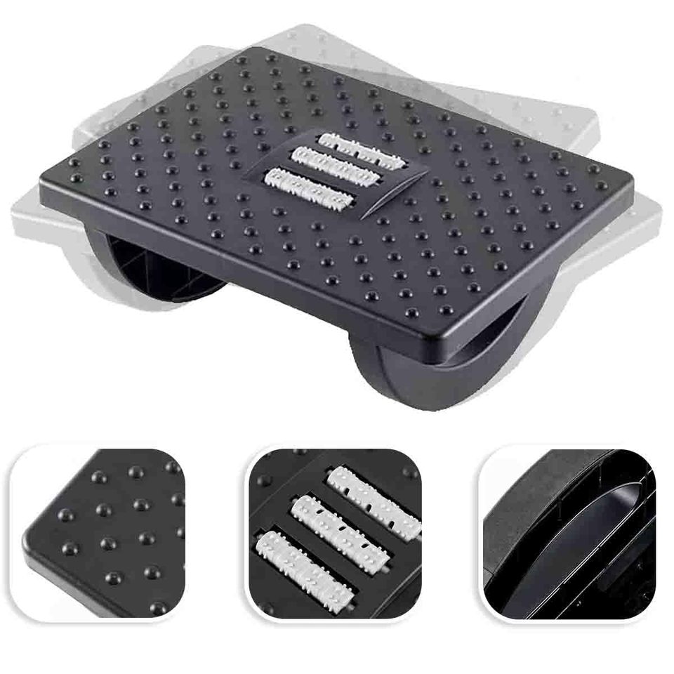 Portability Foot Rest Under Desk Footrest Ergonomic Foot Stool With Massage Rollers Foot Rest For Home Office Work Fast Ship